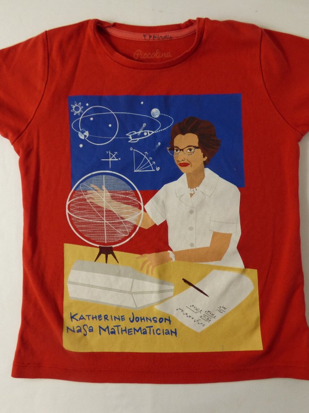 Piccolina Trail Blazers Mathematician "Katherine Johnson" T-Shirt, Size 8 Years